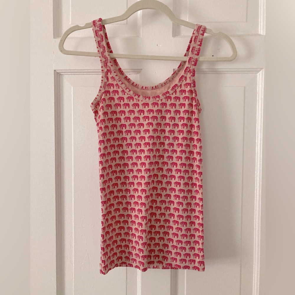 Banana Republic pink elephant tank S